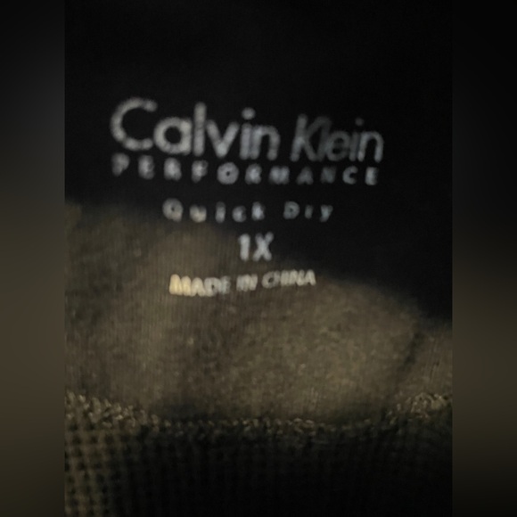 Calvin Klein Performance Black Waffle Thermal One Button Cardigan - Picture 3 of 7